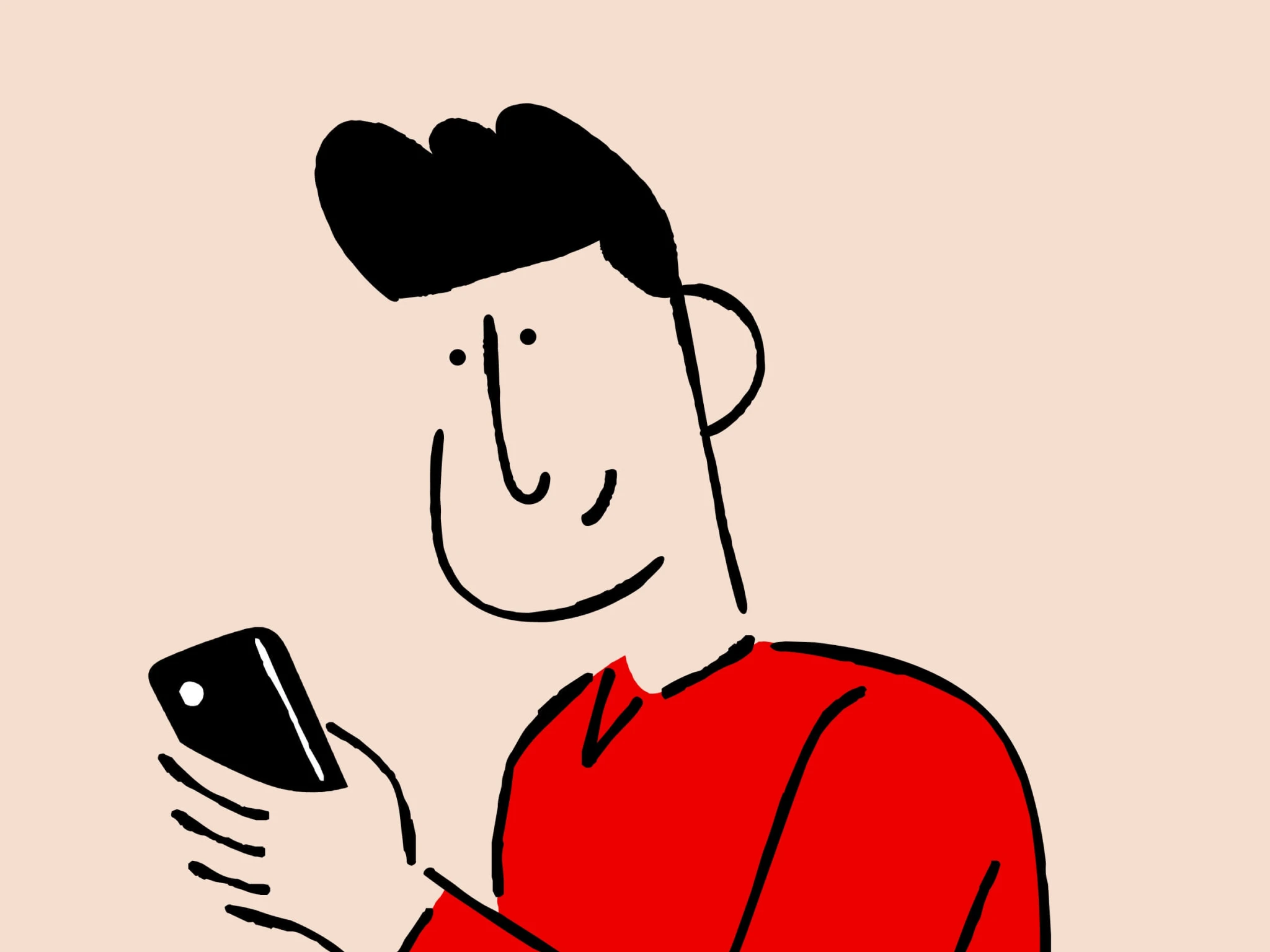 Decorative image of smiling character from Santander's brand