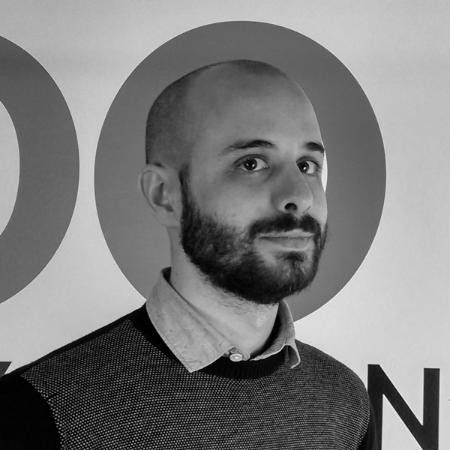 Photo in black and white of Michael Nunes